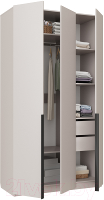 Шкаф Аквилон Чарли №25 3-х створчатый (кашемир)