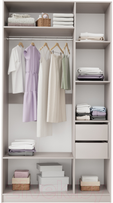 Шкаф Аквилон Чарли №25 3-х створчатый (кашемир)