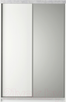 Шкаф Аквилон Акцент №26 (белое сияние/цемент светлый)