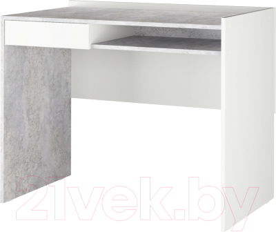 Письменный стол Аквилон СТК №30 (белое сияние/цемент светлый) - фото