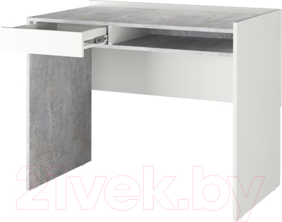 Письменный стол Аквилон СТК №30 (белое сияние/цемент светлый)