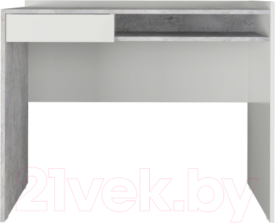 Письменный стол Аквилон СТК №30 (белое сияние/цемент светлый)
