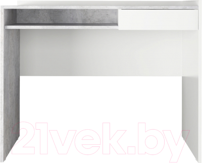 Письменный стол Аквилон СТК №30 (белое сияние/цемент светлый)