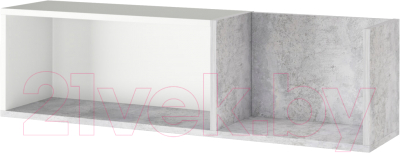 Полка Аквилон СТК №30 (белое сияние/цемент светлый) - фото