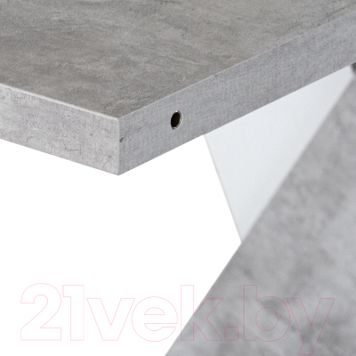 Обеденный стол Аквилон Аврора раздвижной (цемент светлый/белый)