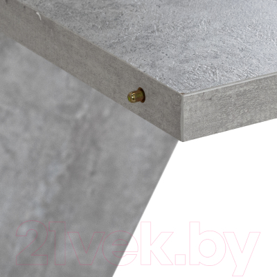 Обеденный стол Аквилон Аврора раздвижной (цемент светлый/белый)