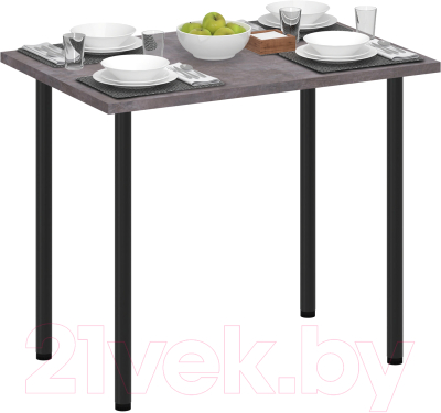Обеденный стол Аквилон Лайт 1 (камень темный)