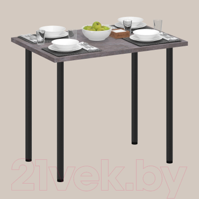 Обеденный стол Аквилон Лайт 1 (камень темный)