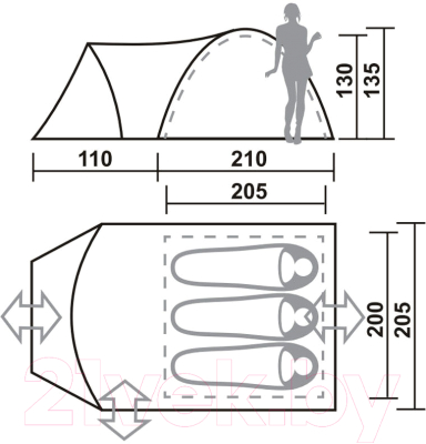 Палатка Canadian Camper Rino 3