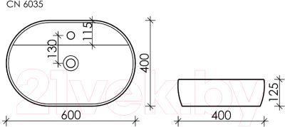 Умывальник Ceramica Nova Element CN6035