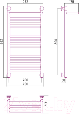 Полотенцесушитель водяной Сунержа Богема+ 80x40 / 071-0223-8040