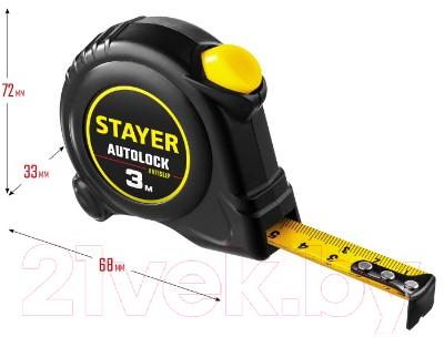 Рулетка Stayer 2-34126-05-19-z02