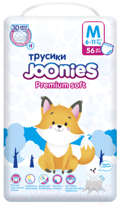 Подгузники-трусики детские Joonies Premium Soft M 6-11кг - фото