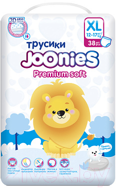 Подгузники-трусики детские Joonies Premium Soft XL 12-17кг - фото