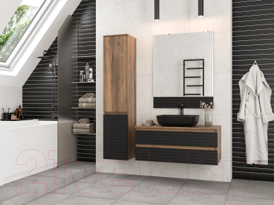 Шкаф-пенал для ванной Brevita Dakota 35 / DAK-050350-19/02Л