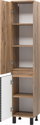 Шкаф-пенал для ванной Brevita Dakota 35 / DAK-050350-19/02Л