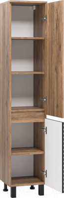 Шкаф-пенал для ванной Brevita Dakota 35 / DAK-050350-19/02П