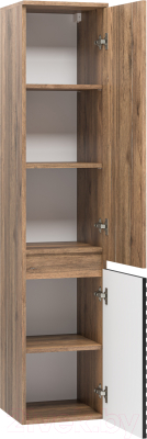 Шкаф-пенал для ванной Brevita Dakota 35 / DAK-050350-19/02П