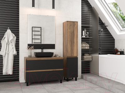 Шкаф-пенал для ванной Brevita Dakota 35 / DAK-050350-19/02П