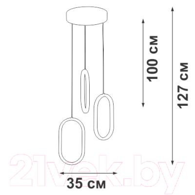 Потолочный светильник Vitaluce V3776-1/3S