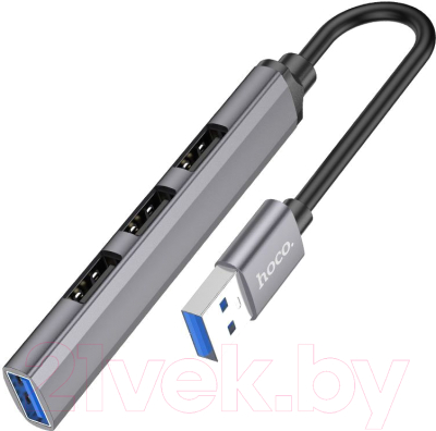 USB-хаб Hoco HB26 4 в 1 USB - USB3.0+USB2.0x3 - фото
