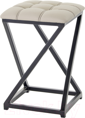 Табурет AMC Comfort 8К1.3 (кожзам бежевый/черный) - фото