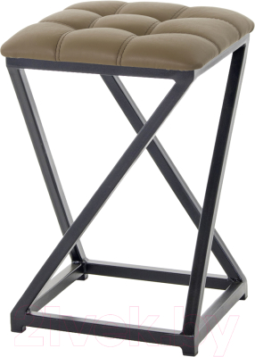 Табурет AMC Comfort 8К1.4 (кожзам какао/черный) - фото