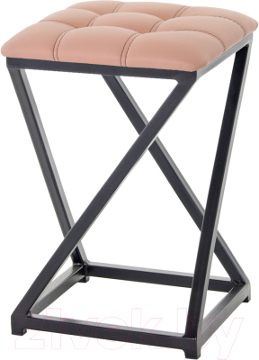Табурет AMC Comfort 8К1.7 (кожзам коралл/черный) - фото