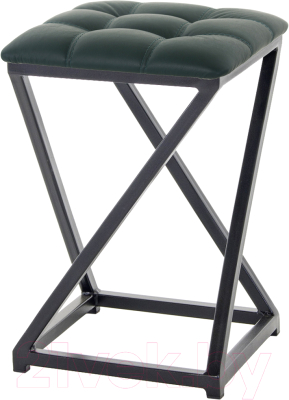 Табурет AMC Comfort 8К1.9 (кожзам зеленый/черный) - фото