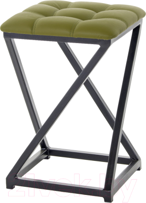 Табурет AMC Comfort 8К1.11 (кожзам оливковый/черный) - фото