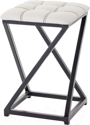 Табурет AMC Comfort 8К1.12 (кожзам белый/черный) - фото