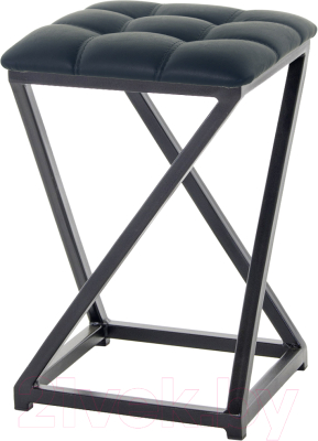 Табурет AMC Comfort 8К1.16 (кожзам антрацит/черный) - фото