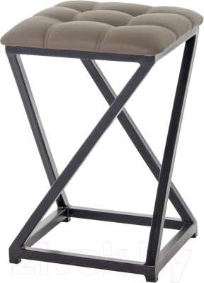 Табурет AMC Comfort 8К1.17 (кожзам капучино/черный) - фото