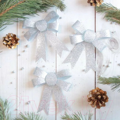 Набор елочных игрушек Pozzi Milano Бантики / 5132