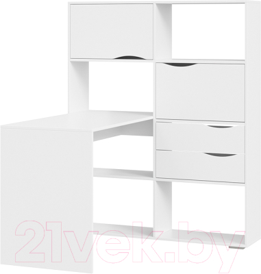 Письменный стол ТриЯ Тип 7 (белый ясень) - фото