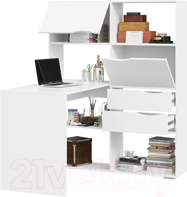 Письменный стол ТриЯ Тип 7 (белый ясень)