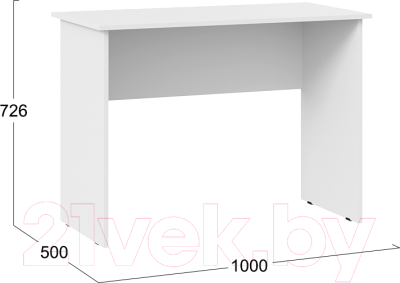Письменный стол ТриЯ Тип 14 1000 (белый ясень)