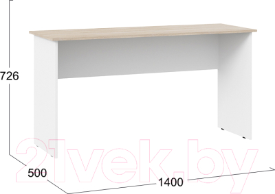 Письменный стол ТриЯ Тип 14 1400 (дуб сонома/белый ясень)