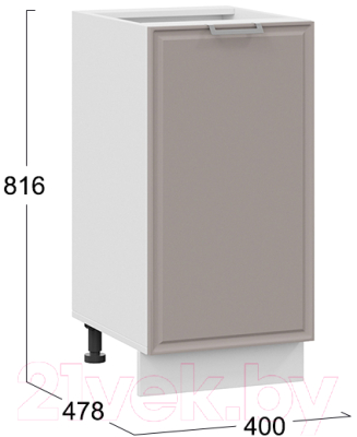 Шкаф-стол кухонный ТриЯ Белладжио 1Н4 (белый/софт капучино)