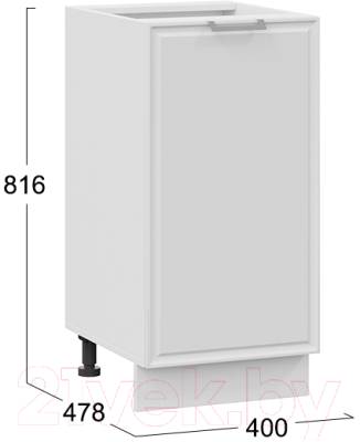 Шкаф-стол кухонный ТриЯ Белладжио 1Н4 (белый/фон белый)