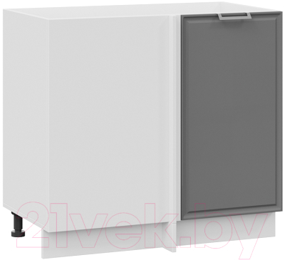 Шкаф под мойку ТриЯ Белладжио 1Н9У (белый/софт графит) - фото
