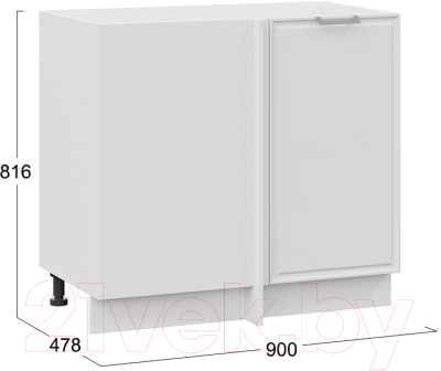 Шкаф под мойку ТриЯ Белладжио 1Н9У (белый/фон белый)