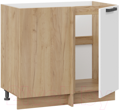 Шкаф под мойку ТриЯ Детройт 1Н9У исп.2 (дуб крафт золотой/белый глянец)