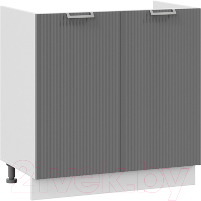 Шкаф под мойку ТриЯ Кимберли 1Н8М (белый/титан) - фото