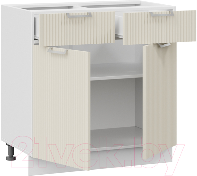 Шкаф-стол кухонный ТриЯ Кимберли 1Н8Я1 (белый/кремовый)