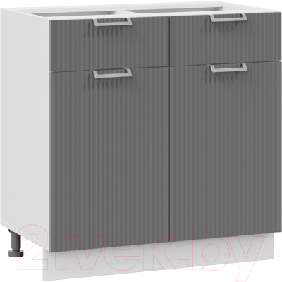 Шкаф-стол кухонный ТриЯ Кимберли 1Н8Я1 (белый/титан) - фото