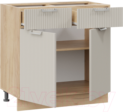 Шкаф-стол кухонный ТриЯ Кимберли 1Н8Я1 (дуб крафт золотой/кремовый)