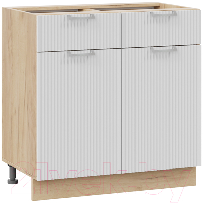 Шкаф-стол кухонный ТриЯ Кимберли 1Н8Я1 (дуб крафт золотой/сноу) - фото