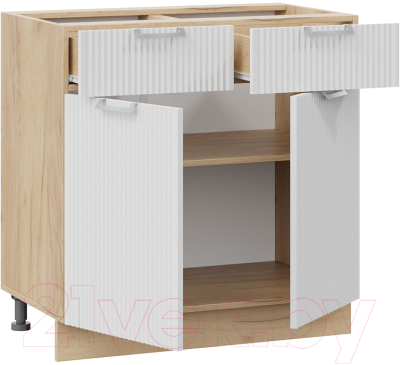 Шкаф-стол кухонный ТриЯ Кимберли 1Н8Я1 (дуб крафт золотой/сноу)