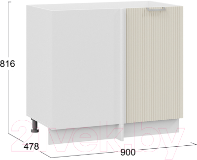 Шкаф под мойку ТриЯ Кимберли 1Н9У (белый/крем)